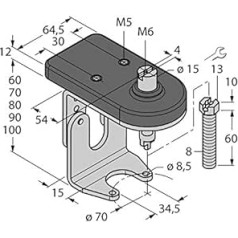 6901127 - BTS-DSU35-ZF07-M8, Montagezubehör für Handarmaturen