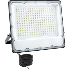 CREATESTAR LED āra prožektors 200 W, 20000 LM Super Bright LED prožektors bez kontaktdakšas, 6500 K Vēsi balts LED prožektors IP66 ūdensizturīgs āra prožektors pagalmam, dārzam, garāžai, gaitenī