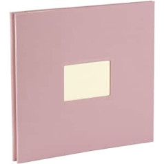 Rössler 12297143003 - Buchschraub-Album Memories, 315 x 315 mm, 15 Blatt, Stoff, Rose, 1 Stück