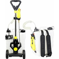 Electric Sprayer on Wheels or Back-Portable with Rechargeable Battery - Tank 16L - Lithium Ion Battery - Nozzle 40 cm - Flexible Hose