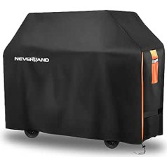 Neverland Barbecue Cover 420D Oxford BBQ Cover Aizsargpārklājums Grila Brezents Ūdensnecaurlaidīgs Vēja un UV izturīgs Grila pārsegs Melns 145 x 61 x 117 cm