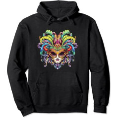 Fasching Karneval Venezianische Maske Pullover Hoodie