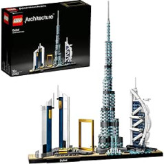 LEGO 21502 Architecture Dubai Skyline kolekcijas modeļu komplekts stresa mazināšanas komplekts pieaugušajiem un pusaudžiem no 16 gadiem