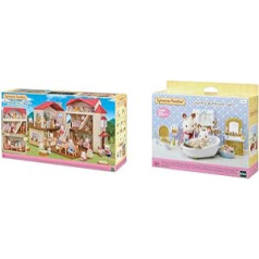 Sylvanian Families 5716 rindu māja ar jumtu — leļļu māja un — 5286 — vannas istaba lauku mājas stilā, maza