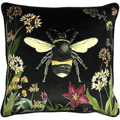 Evans Lichfield Midnight Garden spilvenu pārvalks Velvet Bee 43x43cm