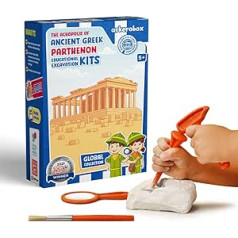 Arkerobox — Atklājiet Seno Grieķiju — Arheoloģisko izrakumu komplekti — Būvkomplekti bērniem, lai mācītos rotaļāties — Ar skaidrojumiem un instrukcijām Bērniem — Bērniem no 5 gadu vecuma
