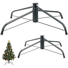 Pack of 2 Christmas Tree Stands 24 Inches and 16 Inches Christmas Tree Stand Dark Green Christmas Tree Folding Stand for Artificial Christmas Tree 6.5 to 8 Feet Live Trees Stand Decor