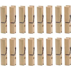 Small Wooden Pegs, Pack of 60 Clothes Pegs, Bamboo Mini Wooden Pegs, Decorative Clips, Photo Paper Peg for Photo Wall, DIY Money Gifts, Christmas, Laundry Hanging