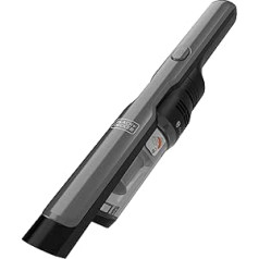 Black+Decker Dustbuster DVC320B21 (12 V akumulatora rokas putekļsūcējs īpaši plānā dizainā, bezvadu, moderns digitālais motors, 2 sūkšanas līmeņi, ietver uzlādes staciju, spraugas sprauslu un polsterējumu