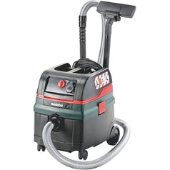 Metabo ASR25LSC/2 ASR 25 L SC universāls putekļsūcējs, 220-240 V, 50-60 Hz, kartona kaste, ar elektromagnētisko kratīšanu, 1400 W, melns/zaļš