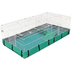 MidWest Homes for Pets Modell 171GHP Meerschweinchenkäfig, 119 x 61 x 36 cm (G x B x H), mit Deckeleinsatz und Trenneinsatz, weiß/grün