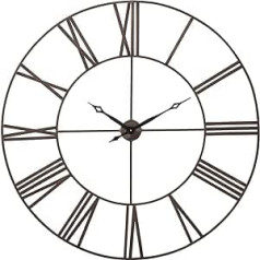 Kare Design Wanduhr Factory, Silber, Wanduhr, Stahlgestell, Quarzuhrwerk, Rund, Durchmesser 120cm