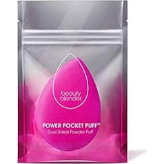 Beautyblender Power Pocket Puff Make Up Sponge dubultā funkcionālā mazgājamā aplauzuma sūkļa pūdera pūdera plīša rozā iepakojumā 1