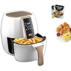 CCN Hot Air Fryer 4,0 L 1400 W XXL Fryer Karstā gaisa fritieris ar 7 izvēlnes funkcijām Digitālais LED skārienekrāns Caurspīdīgs skata logs Divslāņu konstrukcija Bez eļļas