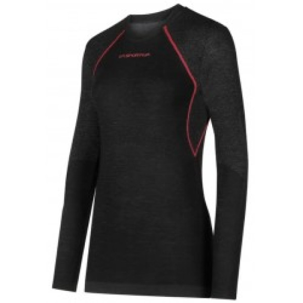 Termo krekls WOOL40 Aero Longsleeve W L Black/Hibiscus