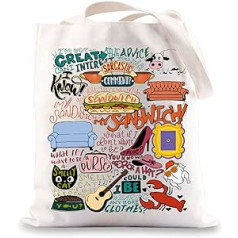 BWWKTOP Tote Bag for Friends, TV Show, Friends, TV Show, Fans, Gift, Friends, TV Show, Theme Bag for Women and Girls, Sandwich Tg