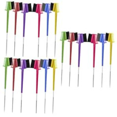 Popetpop 18 Pcs Metal Eyelash Comb Color Brush Sakura Hair Accessories Forming Rice Paper Lampshade Tool Eyebrow Comb Raw Edge Eyebrow Brush Makeup Brush Double Brush