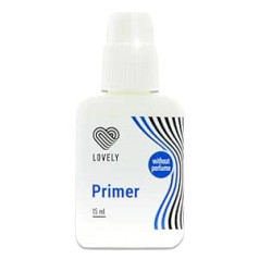 Lovely Primer skropstu pieaudzēšanai bez smaržvielām - 15 ml | Pastiprināta adhēzija, priekšapstrāde uzklāšanai un līmēšanas līdzeklis skropstu pieaudzēšanai | Ideāli piemērots jutīgai ādai