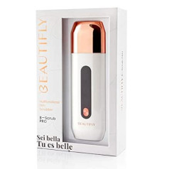 Beautifly Ultrasonic Exfoliator Beautifly B-Scrub, Pro Exfoliating Face Skin Scrubber, White, Small