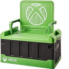 Numskull oficiālā Xbox guļamistabas glabāšanas kaste ar saliekamo krēslu — slēpts glabāšanas futrālis ar sēdekli spēļu piederumiem un citiem — oficiālās Microsoft preces