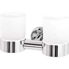 bremermann® LUCENTE Bathroom Range - Double Toothbrush Holder, chrome-plated stainless steel