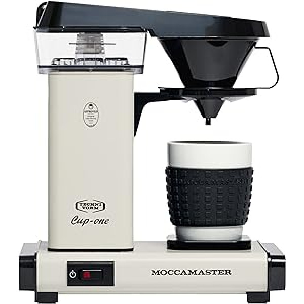 Moccamaster Cup-One, Kleine Kaffeemaschine, Filterkaffeemaschine, pelēkbalts, 300 ml