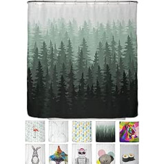 arteneur® Anti-mould, Opaque Shower Curtain With Weighted Hem, Waterproof, Washable Bath Curtain With Hooks And An E-book With Cleaning Tips (english Language Not Guaranteed)