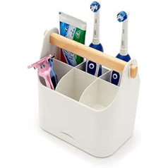 simplywire Toothbrush Holder - Bathroom Organiser - White