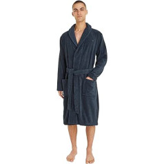 Tommy Hilfiger Men's Terry Towelling Bathrobe, blue