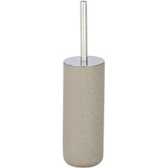 WENKO WC-Garnitur Joy - WC-Bürstenhalter, Zement, 9,5 x 36 x 9,5 cm, Taupe