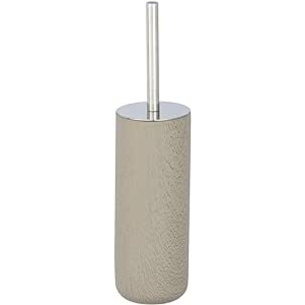 WENKO WC-Garnitur Joy - WC-Bürstenhalter, Zement, 9,5 x 36 x 9,5 cm, Taupe