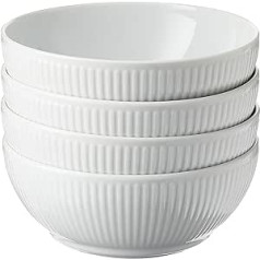 Bodum Douro Set of 4 Porcelain Bowls 0.48 L Diameter 14.5 cm Porcelain White