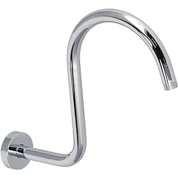 S Curved Shower Head Arm 1/2 Inch NPT for Home Hotel Bathroom (233 Coating)