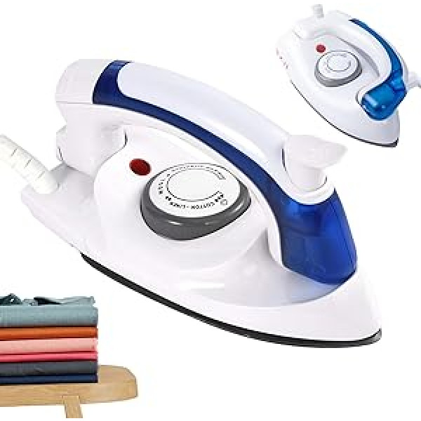 Molbory Foldable Mini Steam Iron for Travel, 700 W Old Travel Iron with Variable Temperature Control, Portable Hand Steam Iron, Mini Iron, Dry and Steam Iron