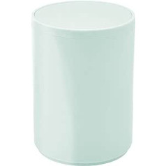 mDesign Swing Top Bin for Bathroom or Kitchen - Round Plastic Cosmetic Bin - Compact Waste Bin in Beautiful Design - Mint Green