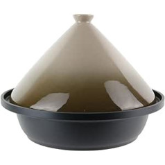 Tajine Induction Pot Stainless Steel Taupe 30.20 x 30.20 x 23 cm