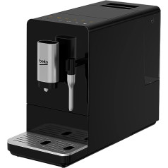 BEKO CEG 3192 B automātiskais kafijas automāts ar piena sprauslu, piena putošanas sprauslu, 5 malšanas grādi, noņemamu pagatavošanas bloku, automātiskās tīrīšanas funkciju, regulējama augstuma kafijas uzgali
