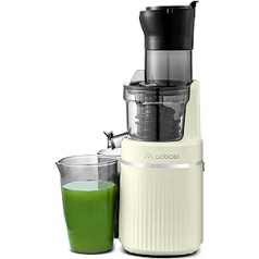 Aobosi Juicer Slow Juicer for Whole Fruit and Vegetables & BPA-Free, Electric Juicer with 80 mm Opening, Juicer Vegetables and Fruit Test Winner, Reverse Function, Quiet Motor, Yellow