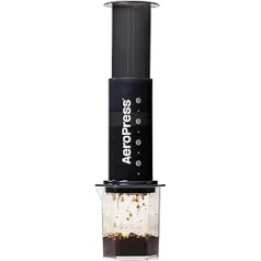 Aeropress XL kafijas spiede — 3 vienā pagatavošanas metode, kombinēta franču prese, pourover, espresso. Pilnvērtīga, maiga kafija bez graudiem vai rūgtuma. Neliels pārnēsājams kafijas automāts kempingiem un