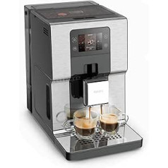 Krups Intuition Experience kafijas automāts, īpaši automātisks kafijas automāts, krāsains skārienekrāns, kafijas automāts ar gaismas displeju, 17 personalizēti dzērieni, personalizētas receptes, nerūsējošais tērauds