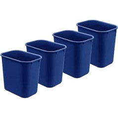 Acrimet Papierkorb, Schreibtisch-Mülleimer, 6,75 Gallonen/27 Quart/24 Liter (Plastik) (Blau) (Set aus 4)