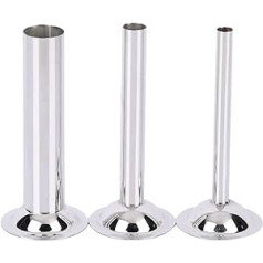 3 Pieces Sausage Pipes Kit Stainless Steel Filling Pipes Funnel Nozzles Replacement Parts Filler Tube for Size 8 Manual or Electric Meat Grinder Meat Grinder