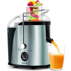 SENCOR SJE 741SS Juicer Vegetable and Fruit (400 Watt, BPA-Free, 2 Speeds) Stainless Steel