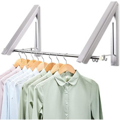 LIVEHITOP Aluminium Clothes Hook with Rail and Clothes Hanger
