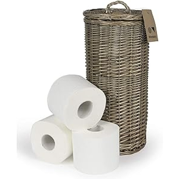 Pīts tualetes papīra grozs 3 ruļļi antīkais vītolu tradicionālais tualetes papīra uzglabāšanas grozs Mazs uzglabāšanas grozs vannas istabai