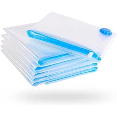 figg XXL vacuum bags (set of 6) - 100x80cm vacuum bags INCL. LABELS - climate-neutral, leak-proof and reusable - vacuum storage bags for clothes, duvets, bedding etc.