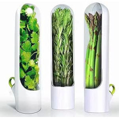 Herb Keeper uzglabāšanas trauks garšaugu vaniļas Keep Fresh krūzei, virtuves krūze, garšaugu kapsula koriandram, piparmētrai, pētersīļiem, sparģeļiem (2 iepakojumā)