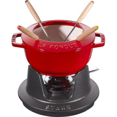 Staub Fondue Set, Induction-Compatible, Cast Iron, 1 Unit