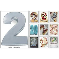 Small Number Birthday Wedding Anniversary Cake Mould - 10 x 8 inches (2.5 inches) (2)