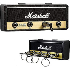 Marshall JCM800 atslēgu turētājs pie sienas stiprināms domkrats 2.0 ģitāras atslēgu piekariņa āķa turētājs atslēgu mājas stiprinājumam ar 4 ģitāras spraudņiem (atslēgu turētāja komplekts melns)